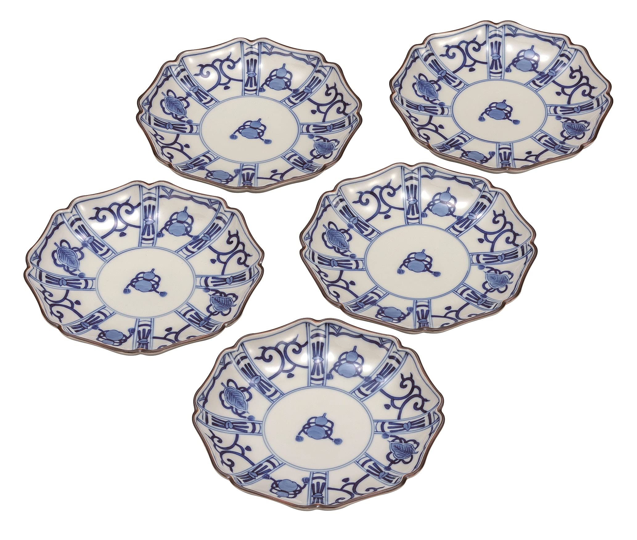 

Kutani ware Iwataya Kutani ware plate set dyed treasure (No. 6) K7-150