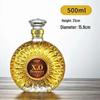 European Crystal XO Glass Decanter: Transparent Whiskey and Wine Bottle