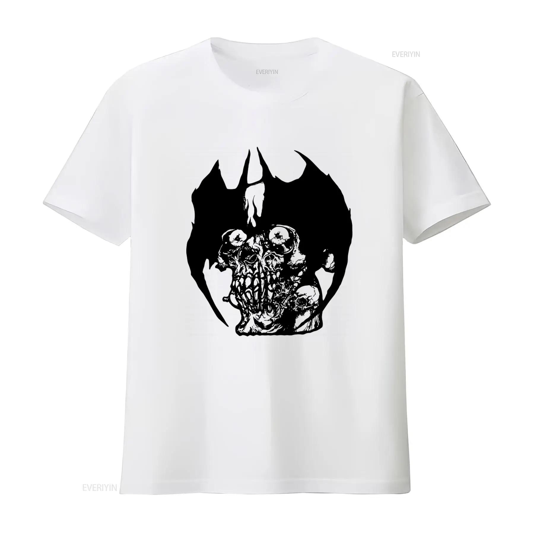 

Pushead Devilman Hand Screened Pre shrunk 100 Cotton Skull Print T Shirt vintage Washed Stylish fashion graphic Breathable 5XL різнокольоровий