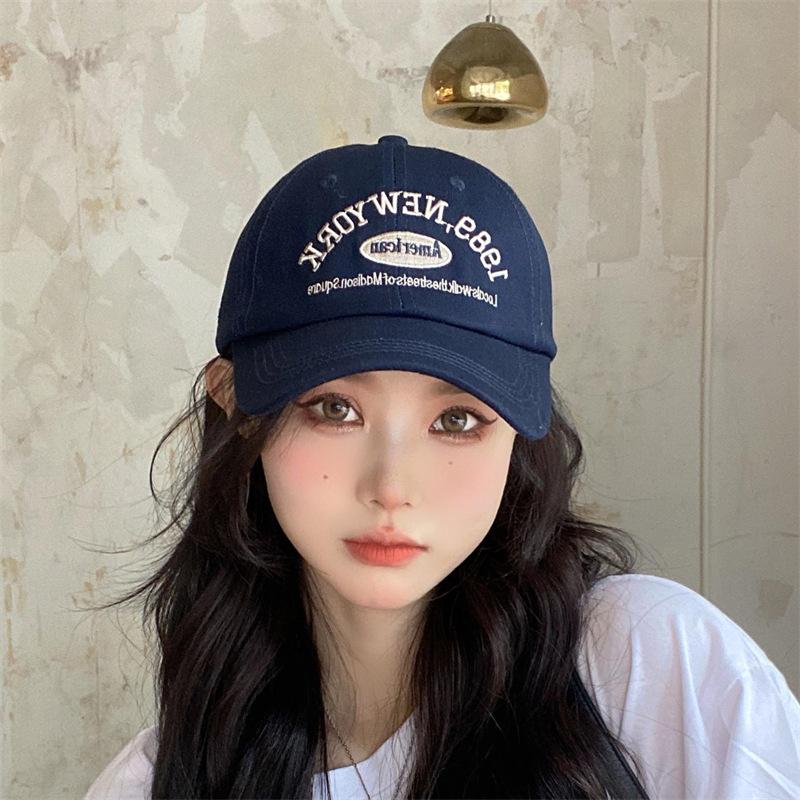 Vintage Letter Baseball Cap For Women Men Solid Color Embroidery Sun Hat Korean Hip Hop Unisex Adjustable Snapback Hats