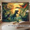 Kids Dinosaur Sunset Tapestry, 150x100cm Tropical Jungle Waterfall Jurassic Landscape Wall Art for Bedroom, Living Room