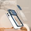 For Samsung Galaxy S25 Edge Case TPU + PC Clear Phone Cover with CD-Veins Camera Lens Sliding Lid
