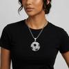 Jewelry Football Necklace Rhinestone Soccer Necklace Exquisite Football Pendant Choker  Gift