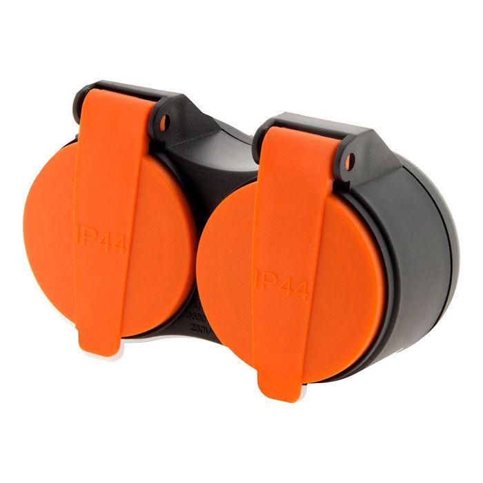 Bliplite pour extérieur étanche IP44 2P+T avec accroche - Orange - Zenitech