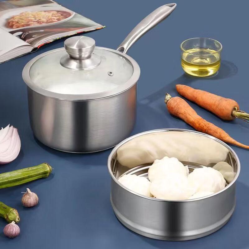 

ZISIZ 304 Stainless Steel Baby Food Steamer & Milk Pot