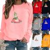 Autumn New Sweater Women Winter Long Sleeved Casual Round Neck Black Cats Printed Loose Sweatshirt Tops & Blouses Plus Size T-shirts