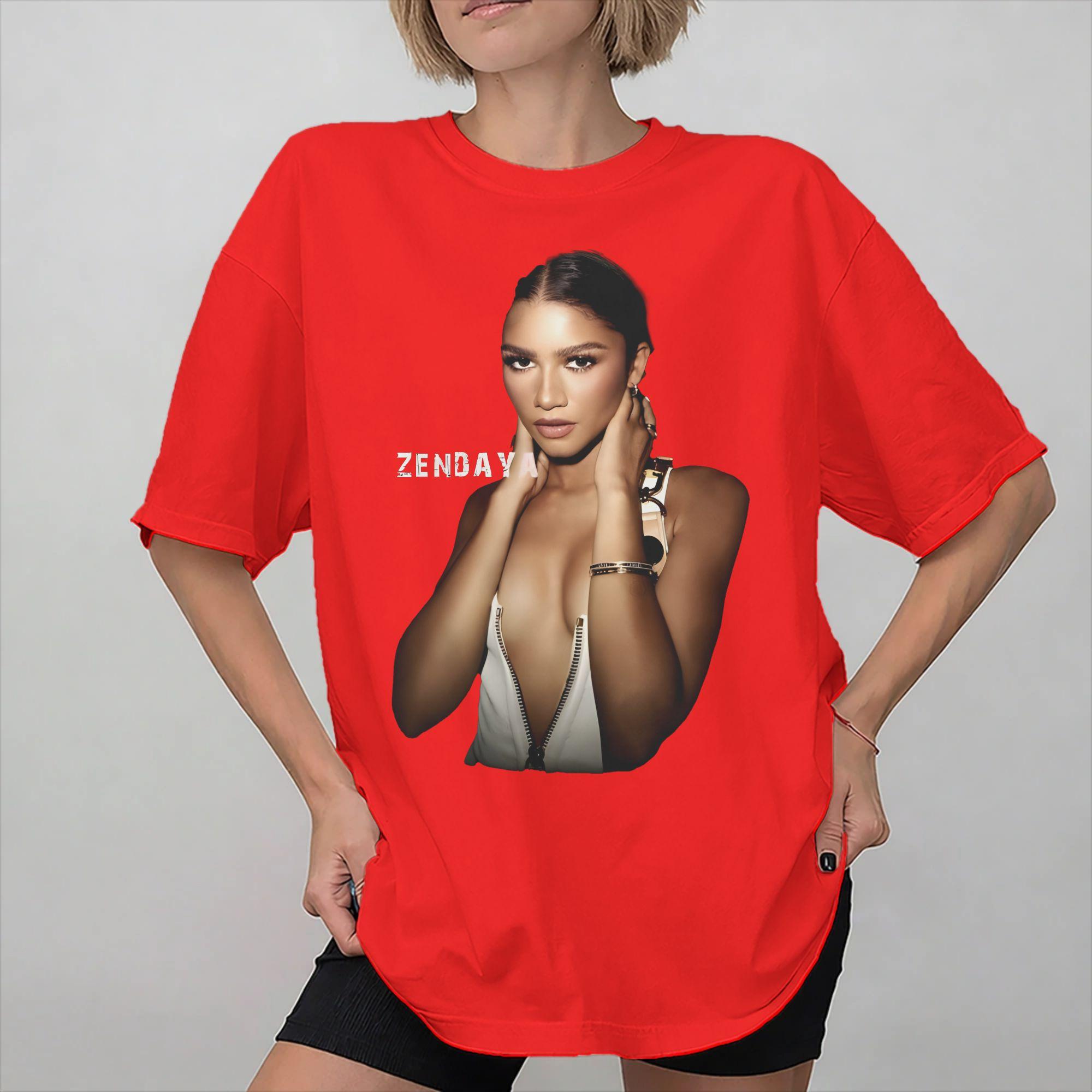 Unisex Women Graphic Ruby Rue Zendaya T Shirt Tee Pure Cotton Tshirts Clothes S