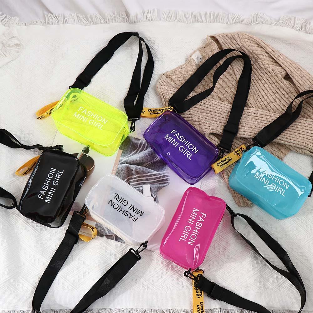 Women Clear Purses Sweet Handbags Crossbody Bags Transparent Jelly Bag Messenger Bag Shoulder Bag