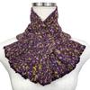 TERAICHI Mini Scarf with Mixed and Insert Neck Warmer Women's Cross-Shaped Inserts, Pattern, (Purple)