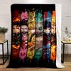 Demon Slayer Characters with Elemental Themes Print Blanket Soft and Cozy Perfect for the Living Room Bed Sofa or a Nap,gift
