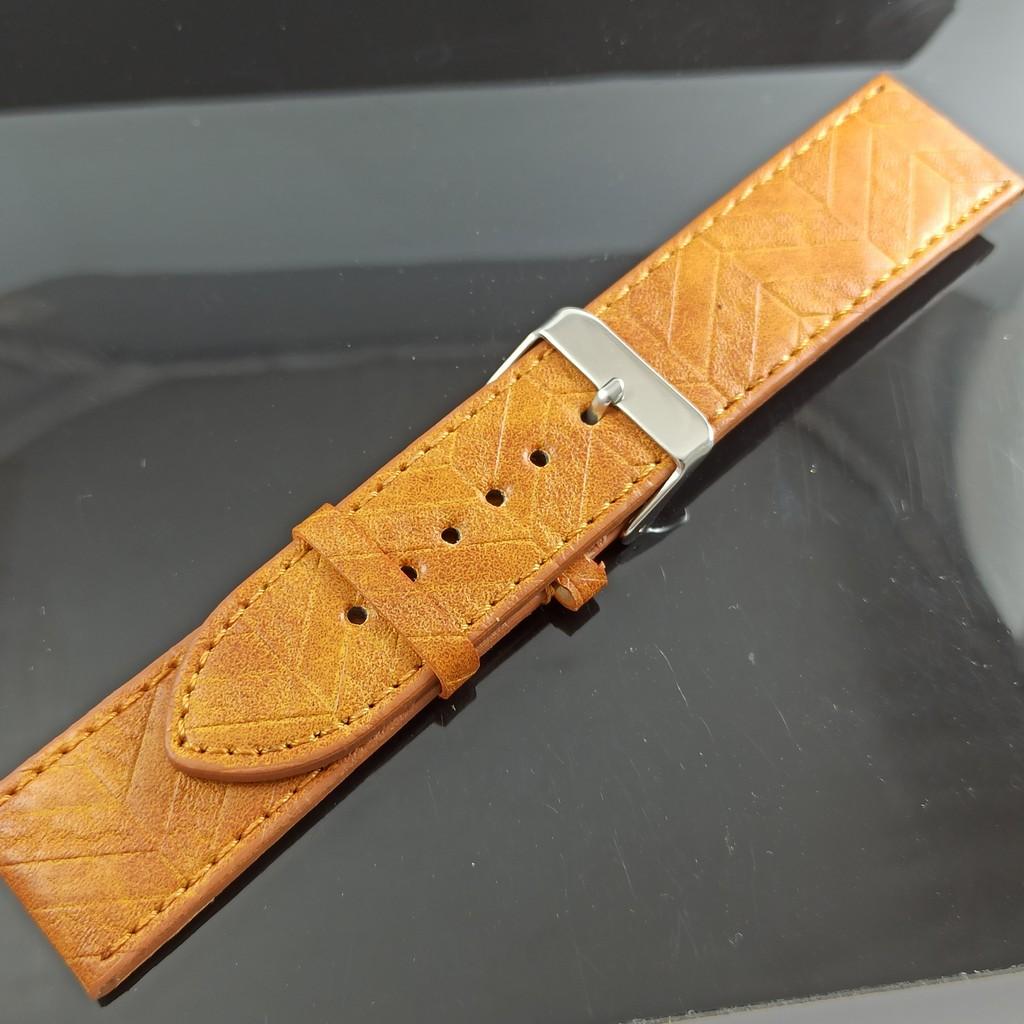 24MM LEATHER STRAP WITH TWO SPRING BARS FREE SHIPPINGS 035-1 Strap-035