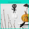 Halloween Features Black Cartoon Switch Sticker Pvc Wall Decor For Room Living