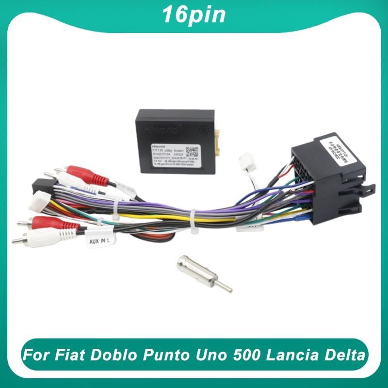 16 Pin Car Android CANBUS Wiring Harness For Fiat Doblo Punto Uno 500 Lancia Delta ISO Cable Adapter Plug and Play