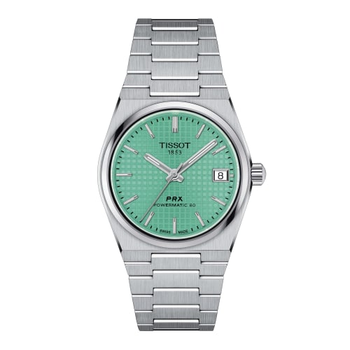 Tissot PRX Powermatic 80 35mm Bracelet with Green Dial, Officially Imported, Women's Watch, T1372071109101
