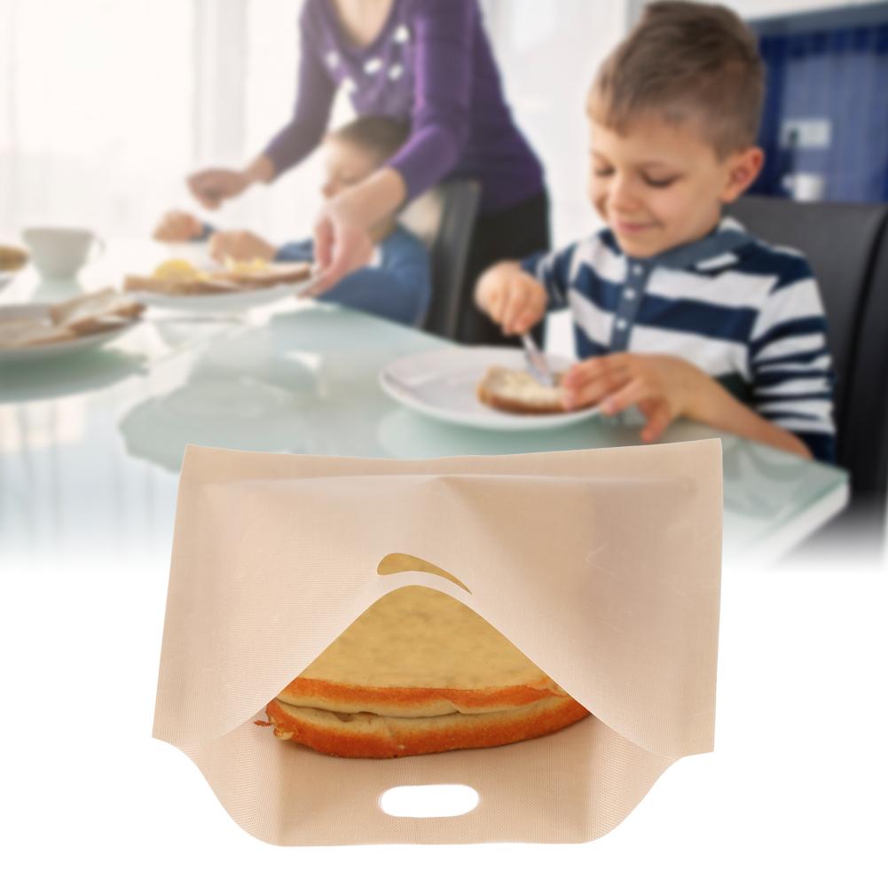 Reusable Non Stick Coated Fiberglass Microwave Heating Pastry Toaster Sandwich Bags (16*18cm )