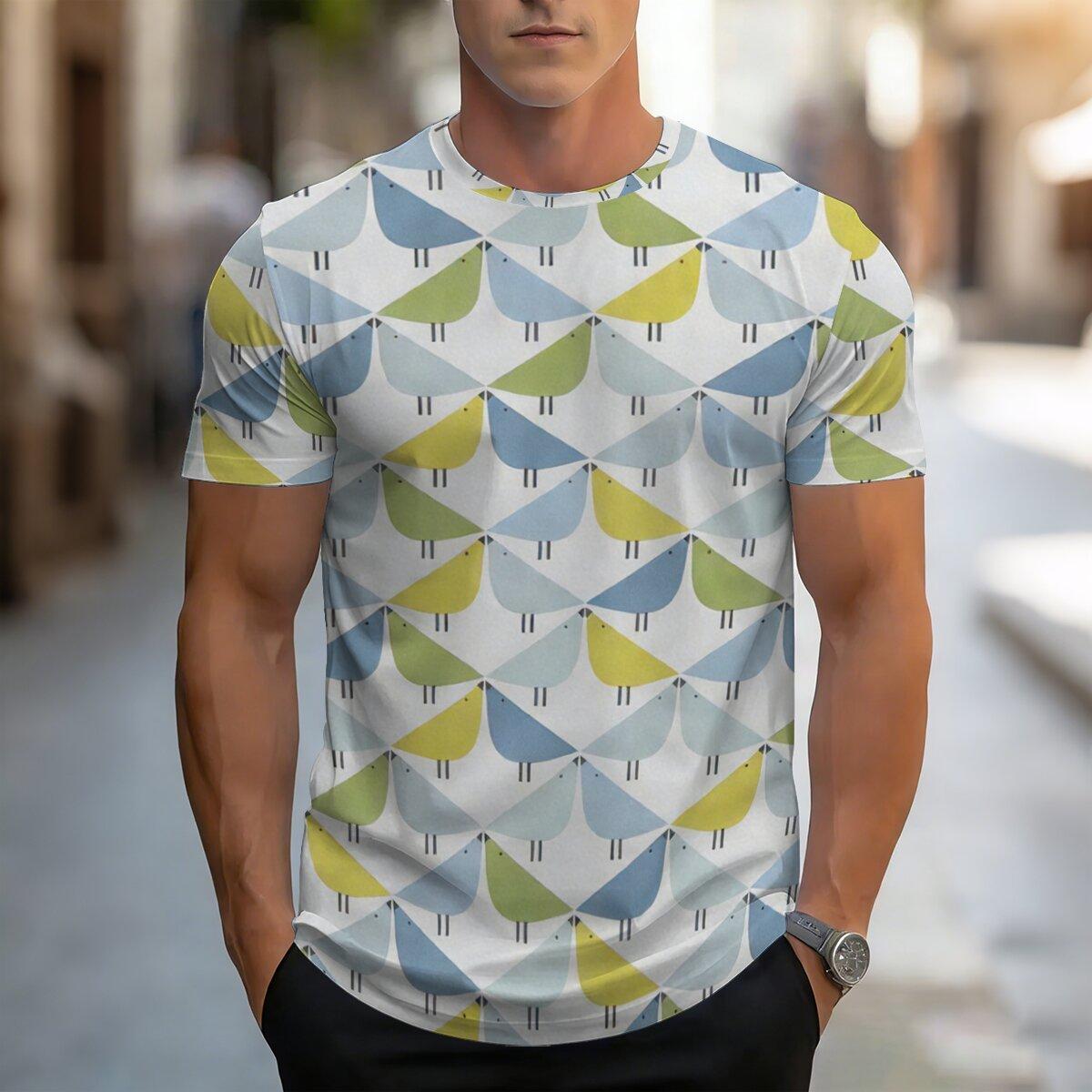 Summer casual printed men s t-shirt 2XS