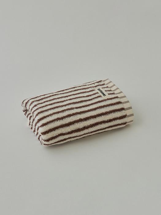 KOTONA Home Body Towel Brown Stripe Brown Stripe 1P