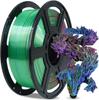 Tri-Colors Silk PLA 3D Printer Filament, PLA Filament 1.75mm, Dimensional Accuracy +/- 0.02 Mm, 1KG, Coextrusion 3D Filament