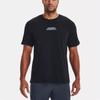Under Armour Outline Letter Print Crew Neck Short Sleeve T-Shirt Men Black 1379109-001