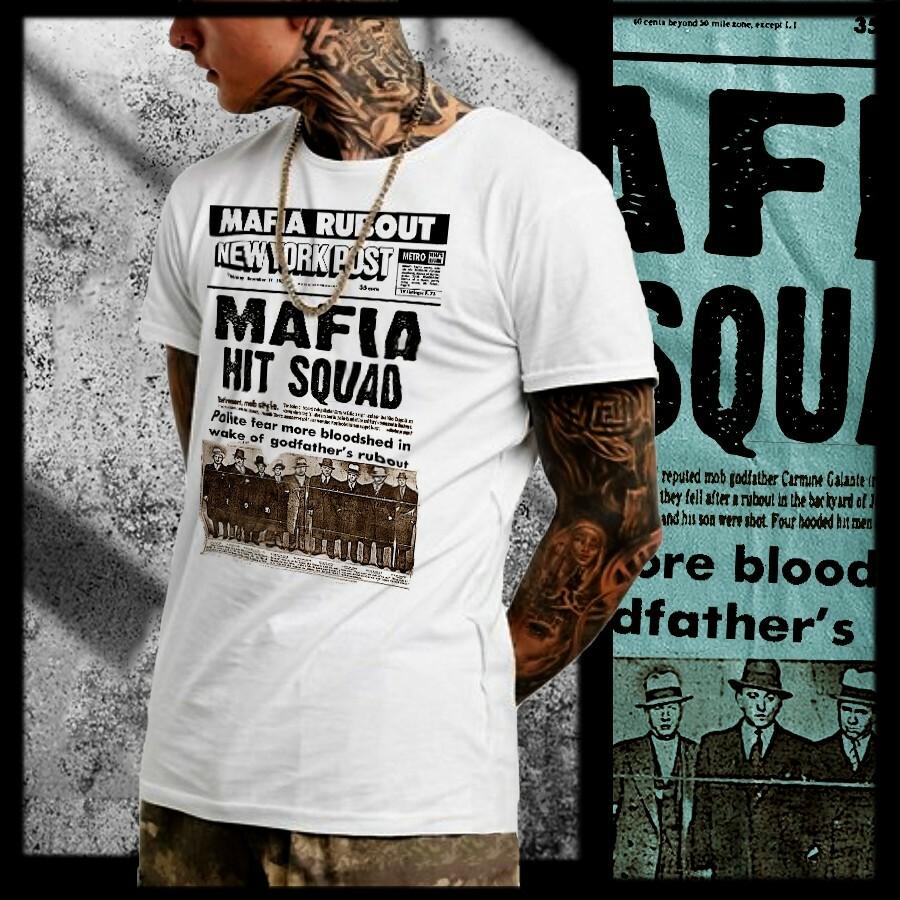 

Mafia T-shirt mobster mob hit squad assassins gang life streetwear XL White Tee S