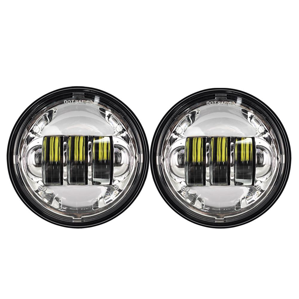 2pcs 4.5 Inch Motorcycle Led Fog Light DRL Led Fog Angel Eyes 30W Round Waterproof 4 1/2 Auxiliary Passing Lamp for Motorcycles