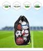 Cross-Border Sports Ball Storage Bag: Large Mesh Drawstring for Football, Basketball, Volleyball Equipment.