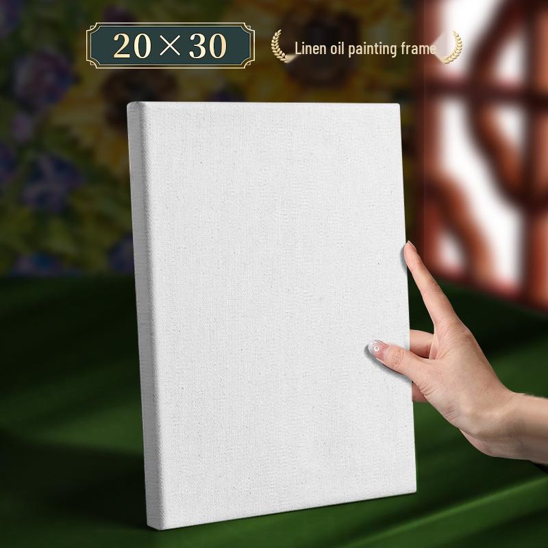 Tela di Lino Mali con Telaio per Pittura ad Olio e Acrilico Fai-da-Te - 10 Tavole Vuote