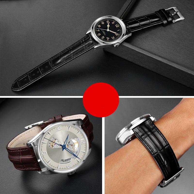 Echtes Leder Uhrenarmband Für Hamilton Khaki Field Jazz H70605731/H32705521 Herren Rindsleder Uhrenarmband Armband 20mm 22mm