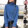 Cozy Women Sweater Turtleneck Knitting Pullovers Solid Warm Female Casual Attire