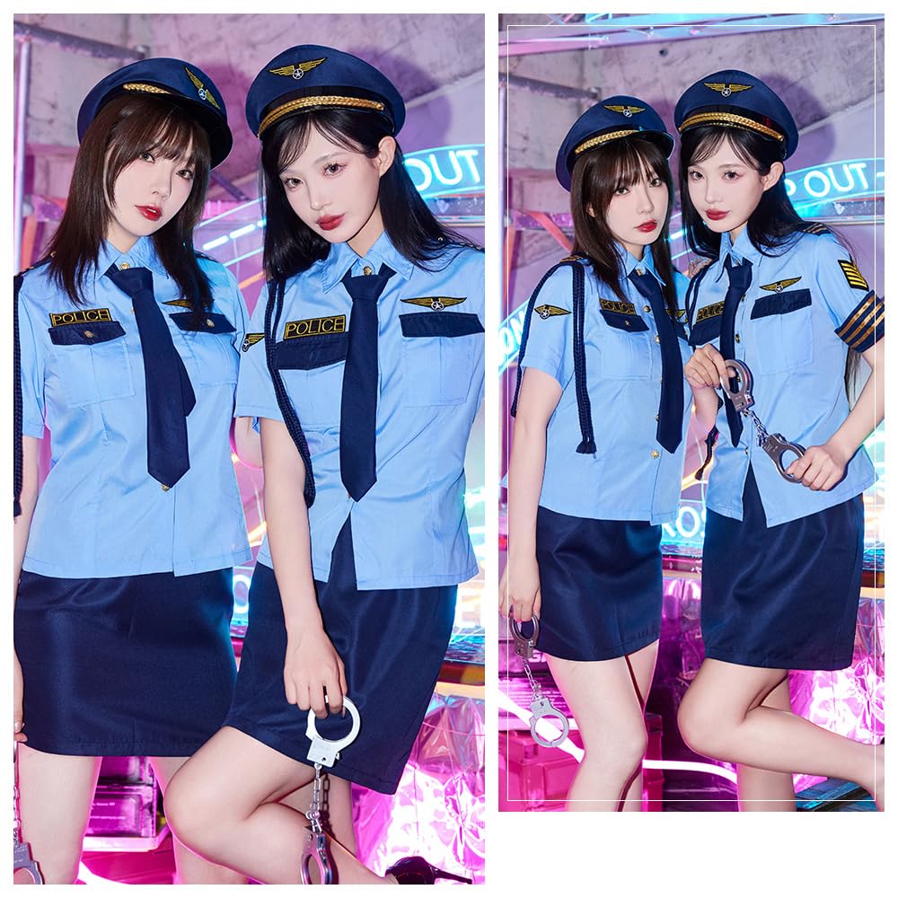 Brightlara Police Miniskirt Police Halloween Women's Uniform, Costume, Costume, cos067-BL-M
