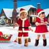 Santa Claus Christmas Baby Clothes New Year Toddler Girl Dress Set  Infant Winter Outwear
