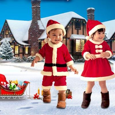 Rotes Kinder Cosplay Kostüm Neujahr Kleinkind Mädchen Kleid Set Säugling Winter Oberbekleidung