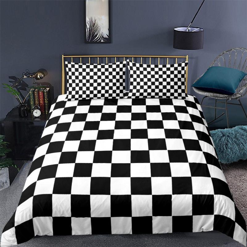 Fashion Camouflage Pattern Three-Piece Set Geometric Plaid Bed Sheet Quilt Cover Pillowcase Bedding Kit