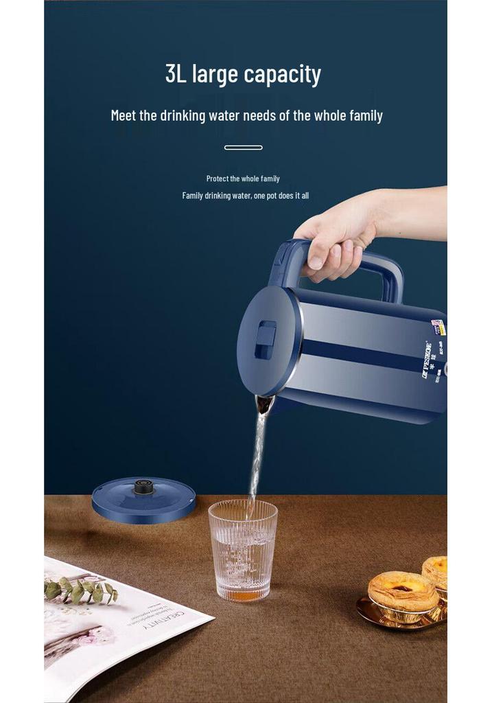3L Smart Electric Kettle with Automatic Power Off & Insulation