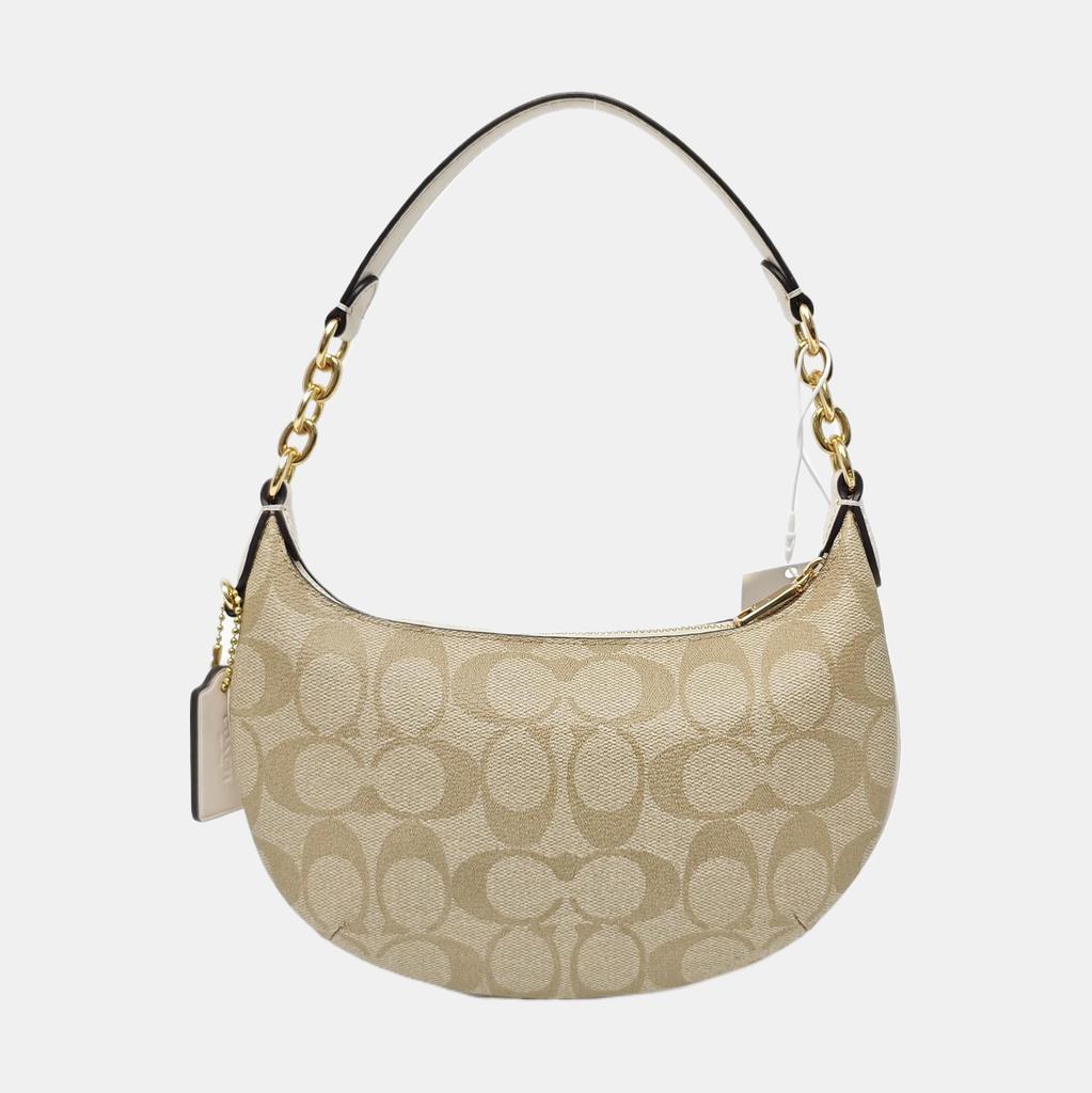 [Tweedehands] Payton 21 Klassieke Monogram Ritssluiting PVC Leer Halve Maan Schoudertas - Uitstekend #DDBKMQ