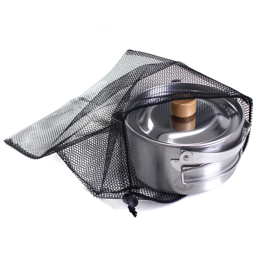 1l Multi kempingová konvice Nerezová konvice Open Fire Outdoor Camping Vyrobeno v Japonsku Nádobí Tsubame Sanjo Solo Horolezecký vařič voda