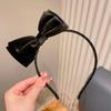 Velvet Cute Hair Hoop Solid Color Hair Bands Accessories Simple Double Bowknot Headband