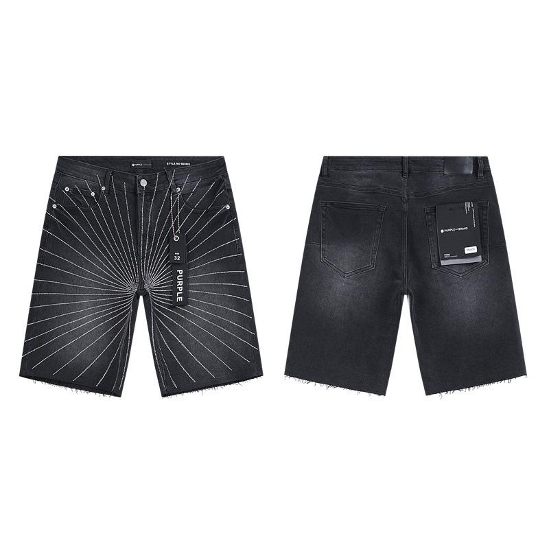 Trendige Marke PURPLE BRAND JEANS Europäische und amerikanische High-Street-weite vielseitige Jeans-Shorts für Männer und Frauen