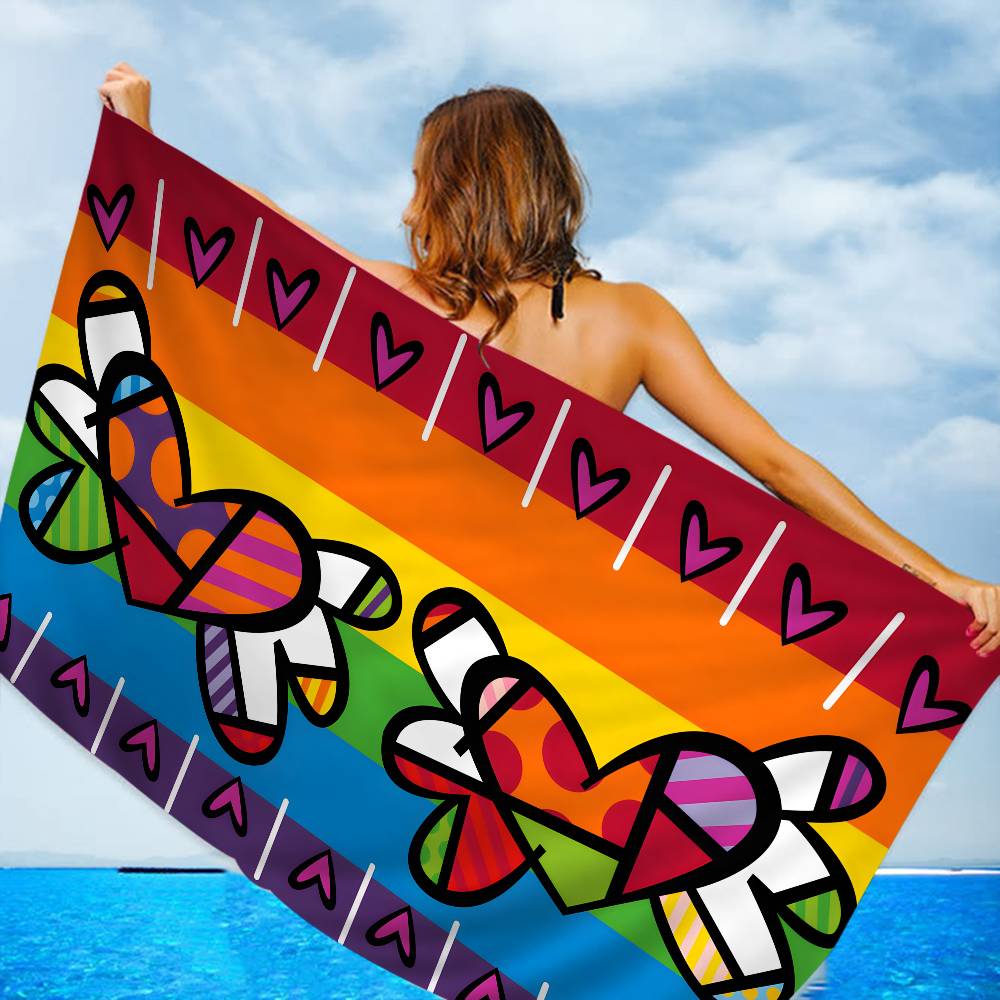 Asciugamano da Bagno Britto Microfibra Morbido Assorbente Traspirante Per Bambina Bambini Decorativo Cartone Animato Asciugamano da Spiaggia