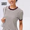 Benlai Women's Striped Short Sleeve T-shirt