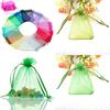 50 Pcs Organza Jewelry Gifts Drawable Box Wedding Gift Candy Mini Pouch Bag