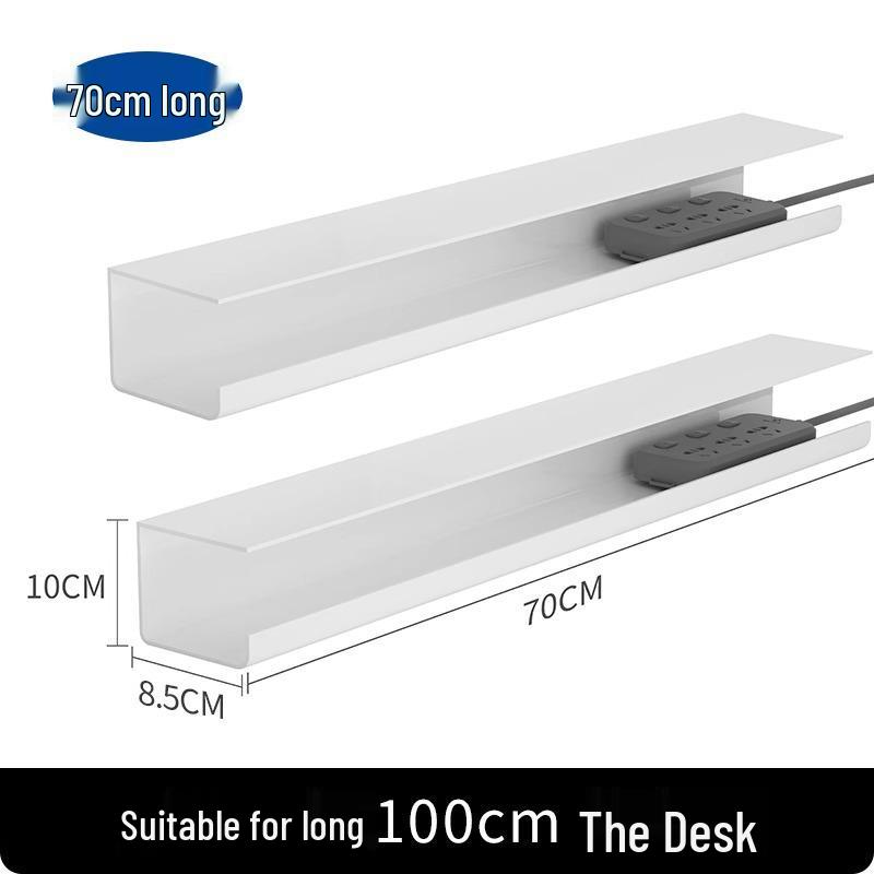 Under-Desk Cable Management Rack: No-Drill Wire Storage, Power Strip Fixing, Desk Organizer Box.