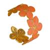 Trendy Flower Stainless Steel Oil Drip Bracelet - Non-Fading, Fashionable C-Shaped Bangle