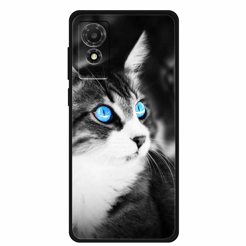 Etui na TCL 501 2024 Miękkie Etui Silikonowy Tylny Pokrowiec na TCL T433D Ochronna Obudowa Etui na TCL 501 Etui Kreskówkowe Zwierzątko TCL501