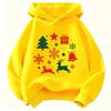 New Christmas Fashionable Cartoon Print Hoodie for Kids Autumn/WinterWarm Sweatshirt for Boys and Girls Bestseller for Christmas