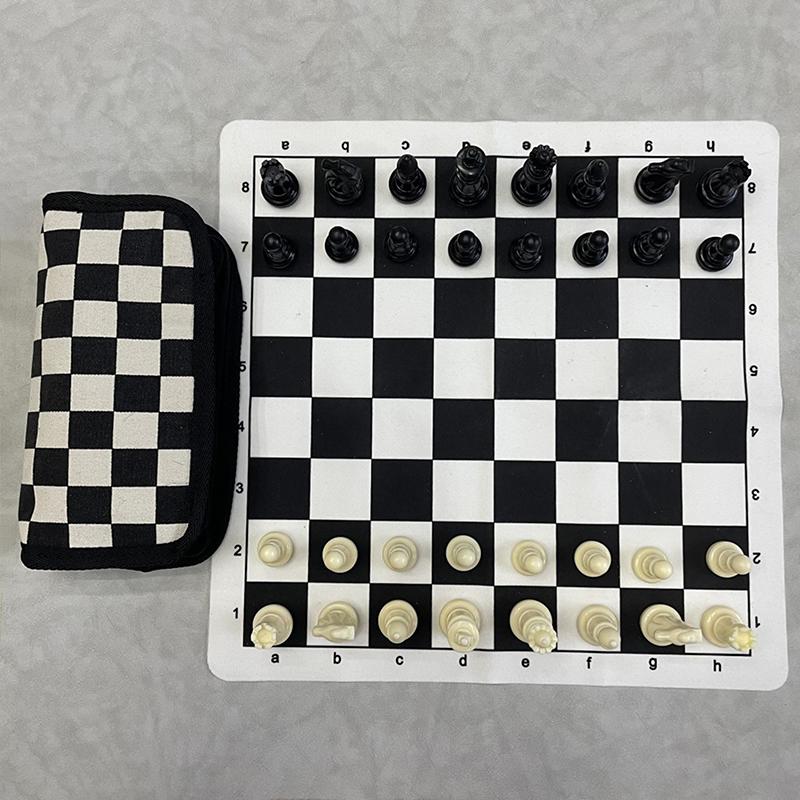 

Игровая доска сетка сумка для хранения пластиковый шахматный король высота 65 мм искусственная кожа ПУ шахматная доска около 35 см чёрный