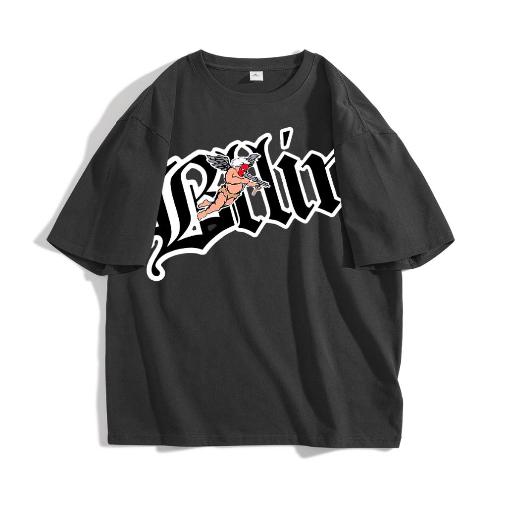 Oversize T-shirt for Men Casual Loose Cotton Round Neck cloting retro culture tshirt