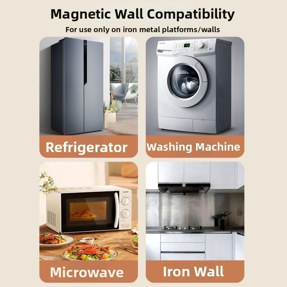 Wandmontiertes magnetisches Gewürzregal Große Kapazität Küchenaufbewahrung Regale für Waschmaschine