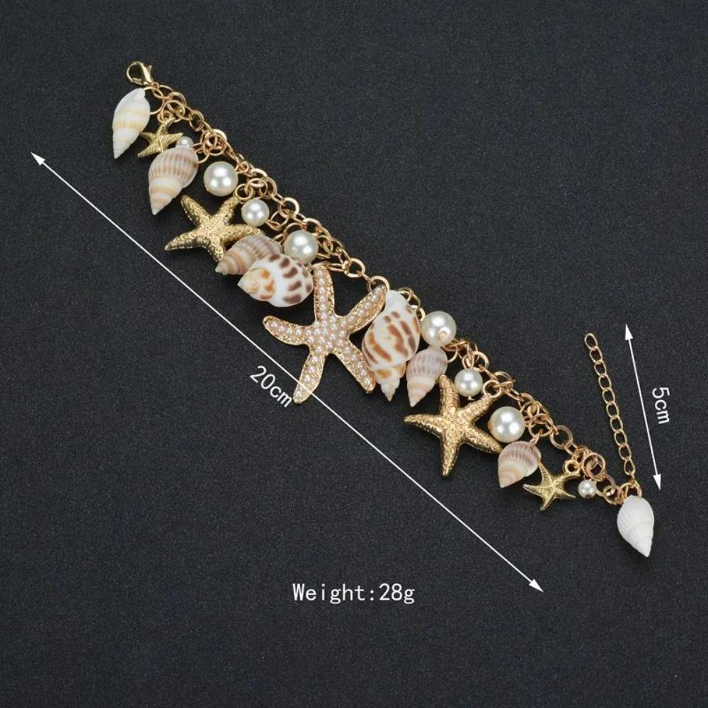 Starfish Shell Bracelet For Women Friends Christmas Gift Fashion Jewelry Accessories