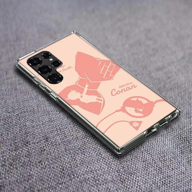 Detective Conan Clear Phone Case for Samsung Galaxy S21 Plus S24 S23 S20 FE S22 S26 Ultra S25 Edge TPU Capa Cases Cover Shockpro
